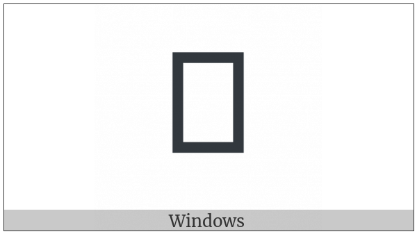 Yi Syllable Bbup on various operating systems