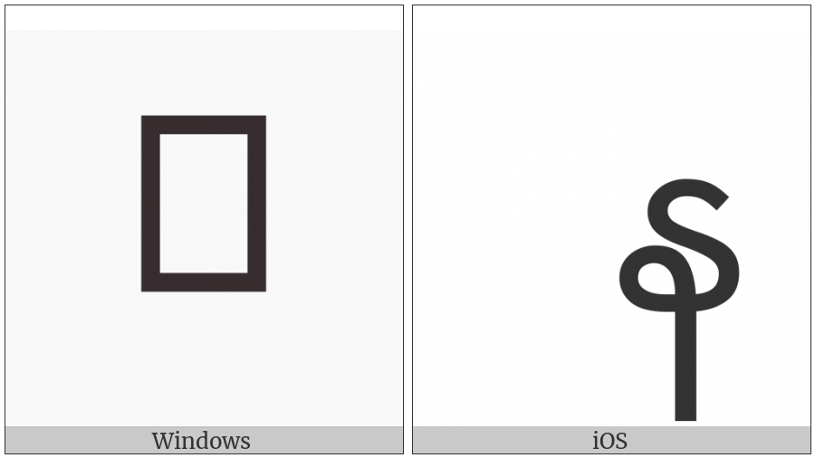 Myanmar Letter Na on various operating systems
