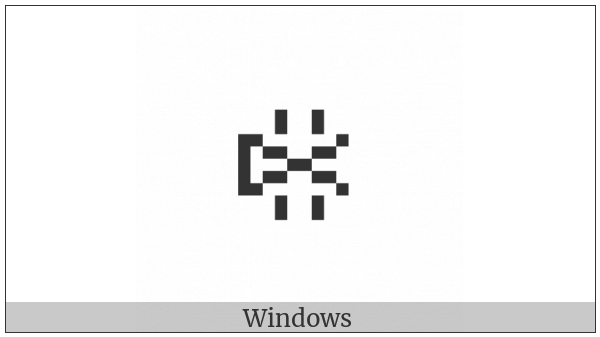 Yi Syllable Fup on various operating systems