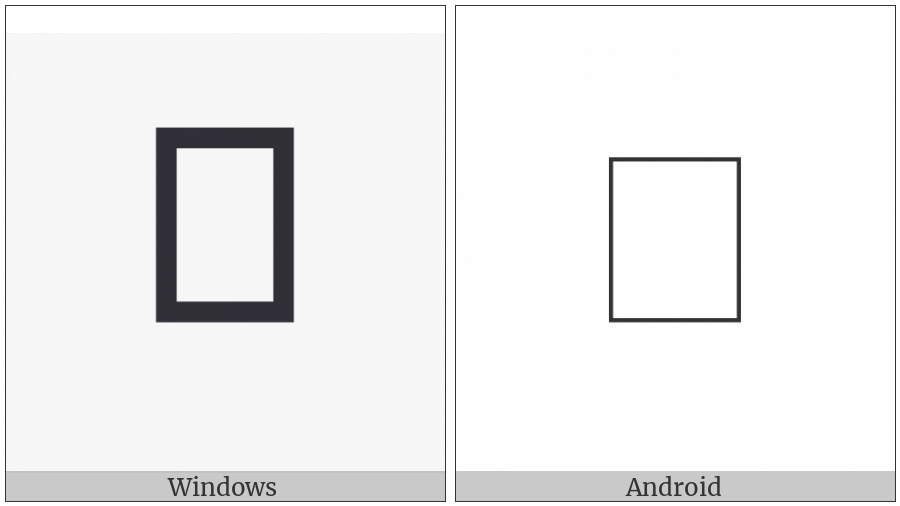 Yi Syllable Tiep on various operating systems
