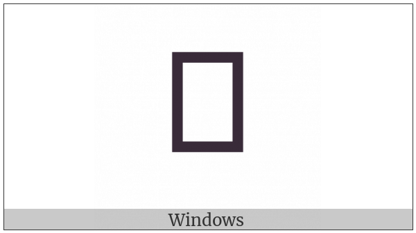 Myanmar Letter Shan A on various operating systems