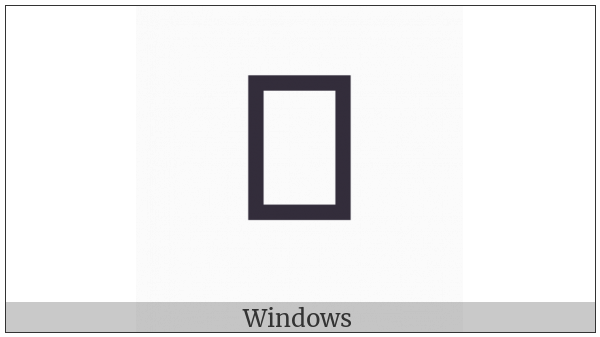 Yi Syllable Hnap on various operating systems