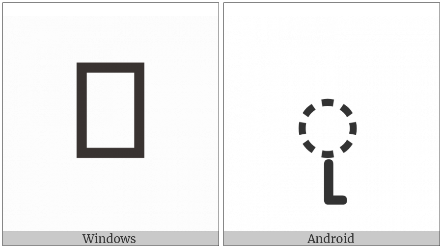 Myanmar Vowel Sign U on various operating systems