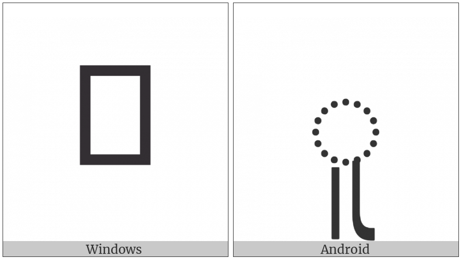 Myanmar Vowel Sign Uu on various operating systems