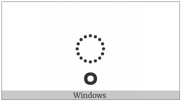 Myanmar Sign Dot Below on various operating systems
