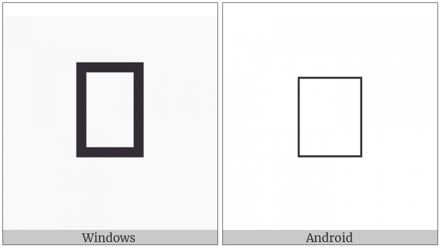 Yi Syllable Hat on various operating systems