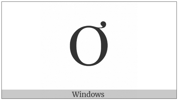 Latin Capital Letter O With Horn on various operating systems