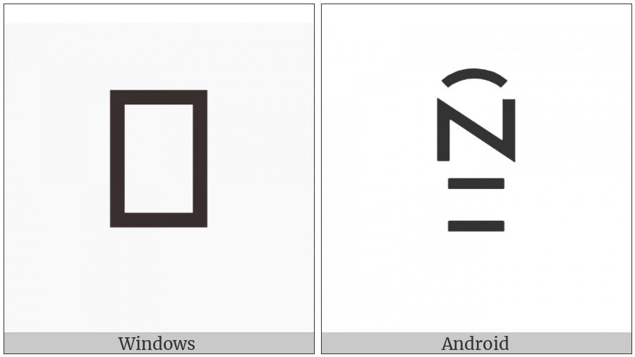 Yi Syllable Wax on various operating systems