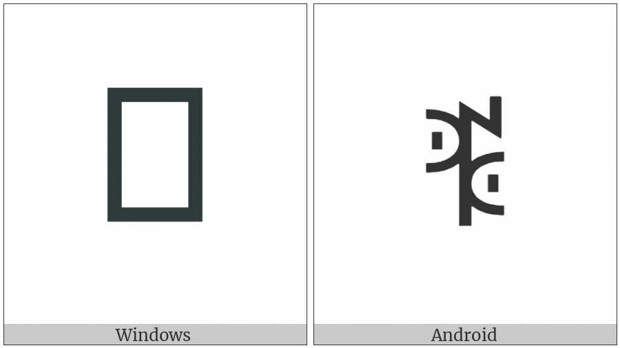 Yi Syllable Zat on various operating systems