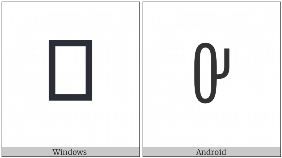 Yi Syllable Cie on various operating systems