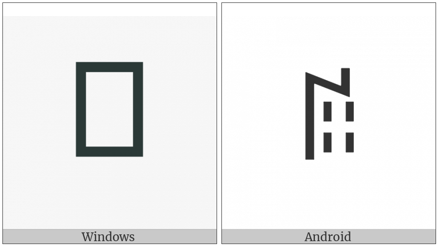 Yi Syllable Zzip on various operating systems