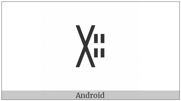 Yi Syllable Zza on various operating systems