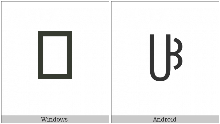 Yi Syllable Nziep on various operating systems