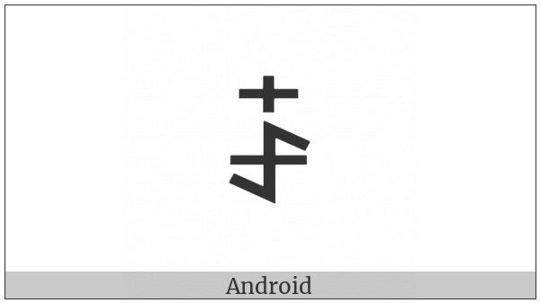 Yi Syllable Nza on various operating systems