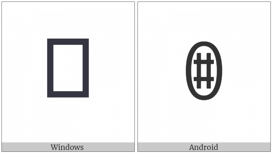 Yi Syllable Nzyp on various operating systems