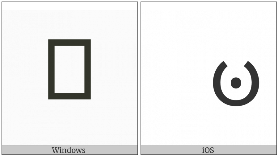 Myanmar Letter Ssa on various operating systems