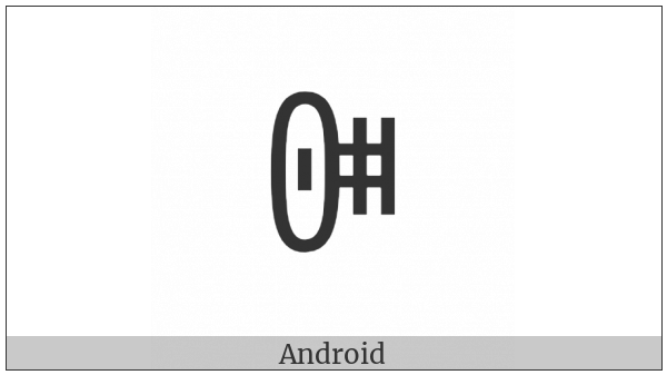 Yi Syllable Chu on various operating systems