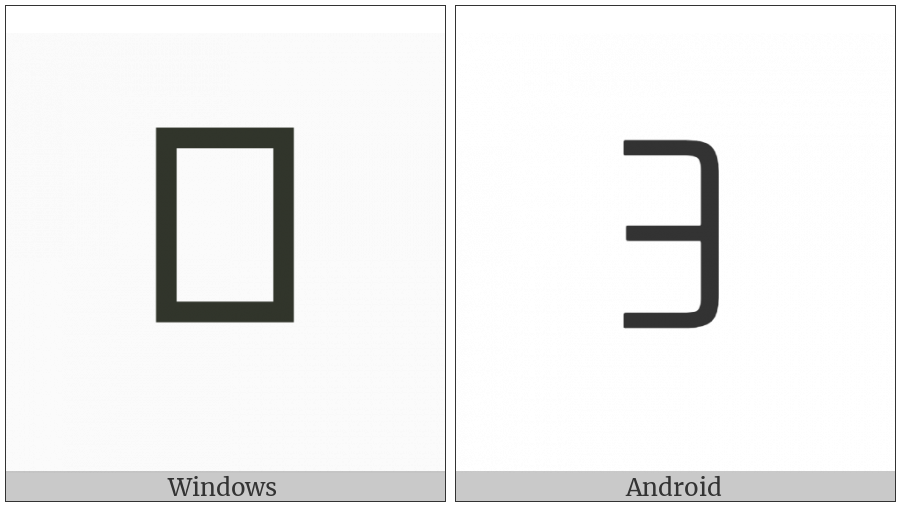 Yi Syllable Rre on various operating systems