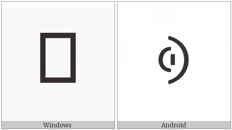 Yi Syllable Rrur on various operating systems