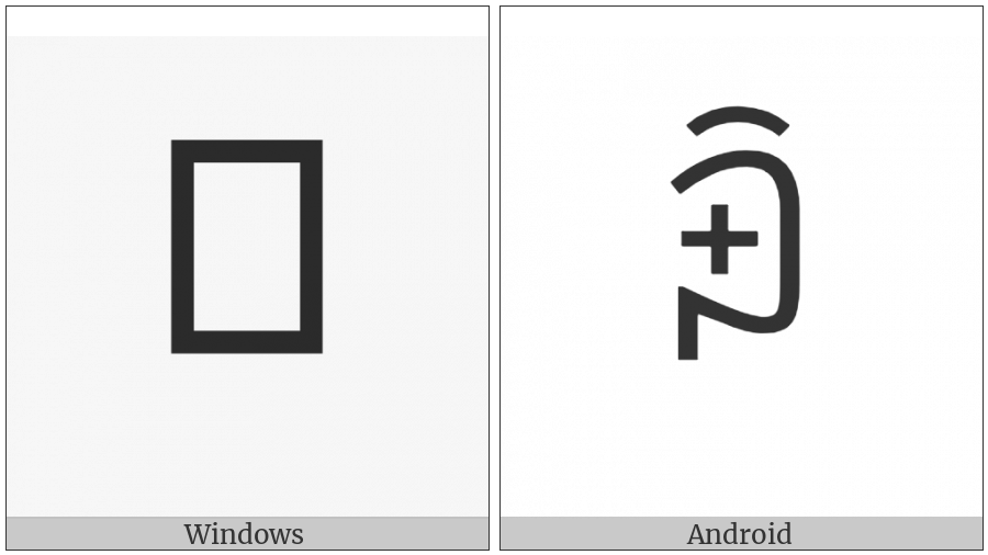 Yi Syllable Nrox on various operating systems