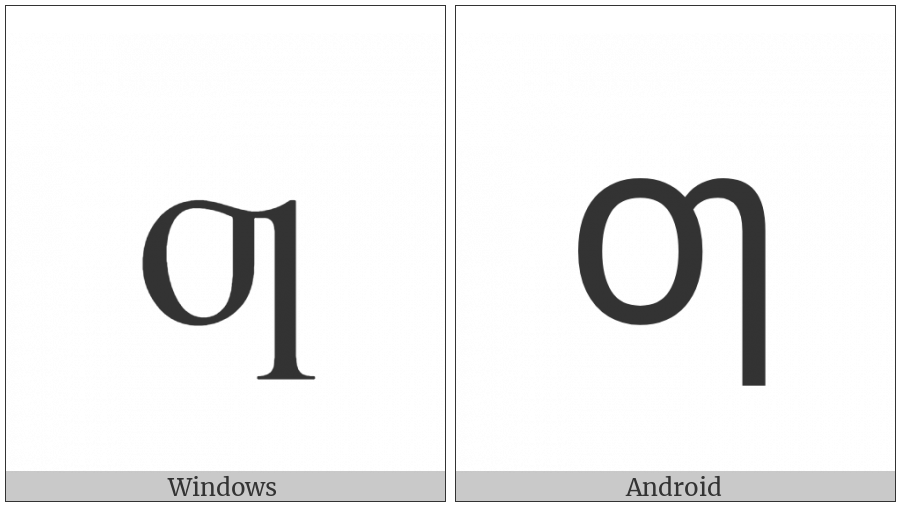 Latin Small Letter Oi on various operating systems