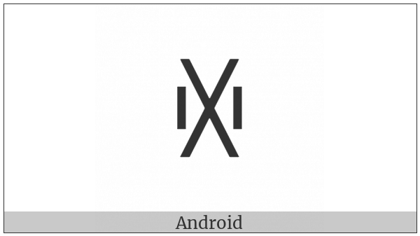 Yi Syllable Qi on various operating systems