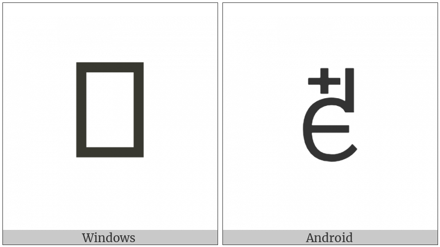 Yi Syllable Yuop on various operating systems