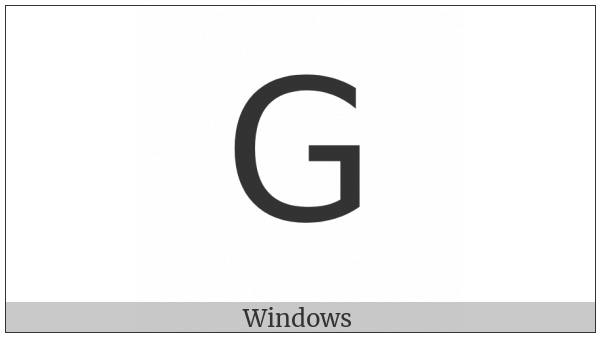 Lisu Letter Ga on various operating systems