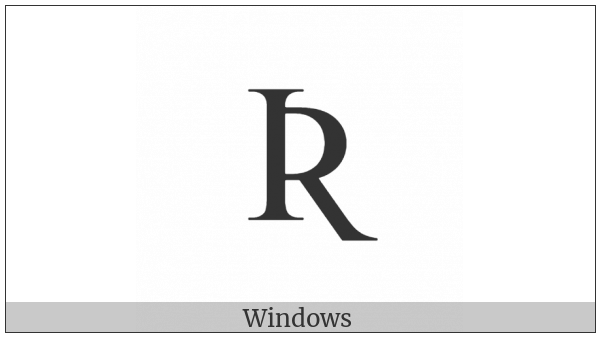 Latin Letter Yr on various operating systems