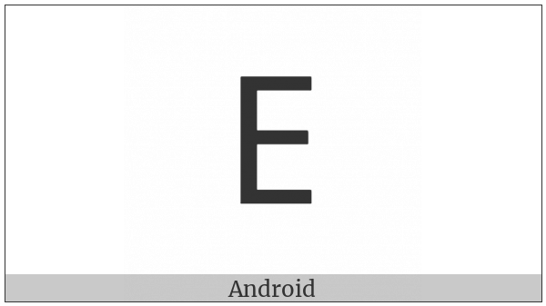 Lisu Letter E on various operating systems