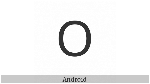 Lisu Letter O on various operating systems