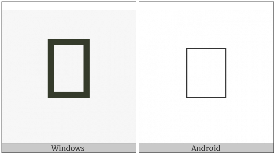 Vai Syllable Dhhee on various operating systems