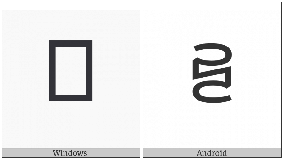 Vai Syllable Ni on various operating systems