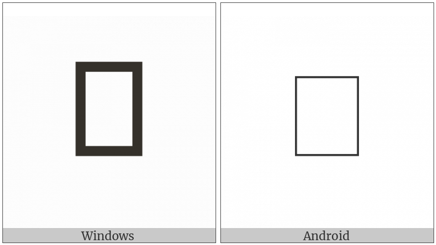 Vai Syllable E on various operating systems