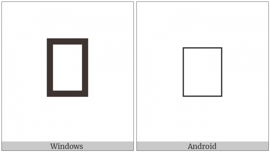 Vai Syllable Mbe on various operating systems