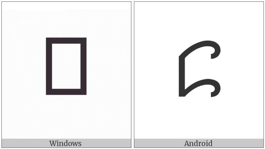 Vai Syllable Fe on various operating systems