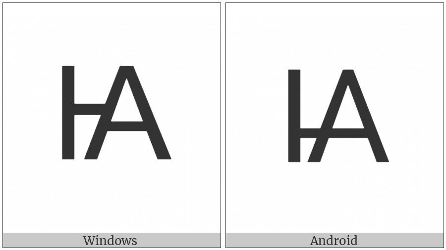 Cyrillic Capital Letter Iotified A on various operating systems