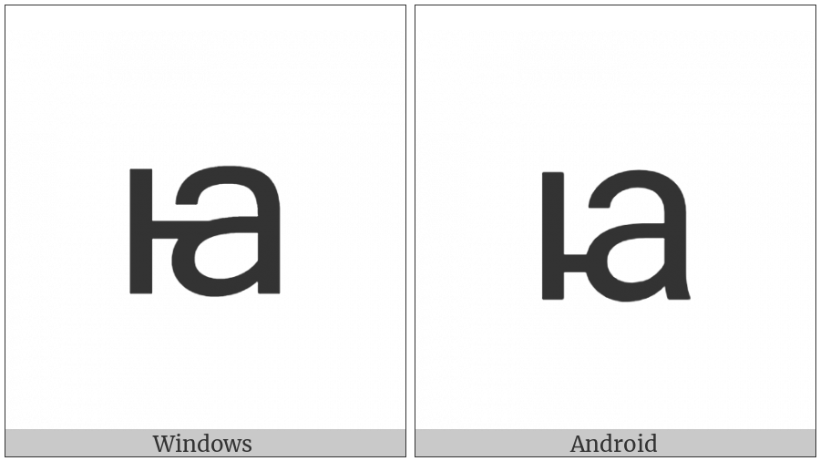 Cyrillic Small Letter Iotified A on various operating systems