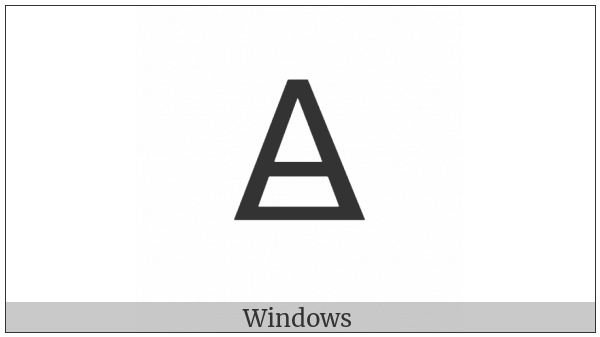 Cyrillic Capital Letter Closed Little Yus on various operating systems