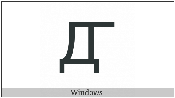 Cyrillic Capital Letter Soft De on various operating systems