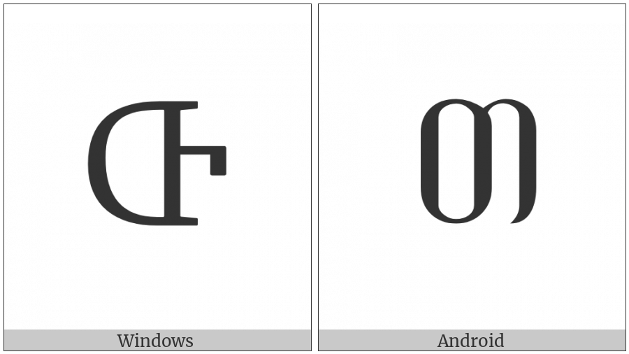 Georgian Capital Letter Tan on various operating systems