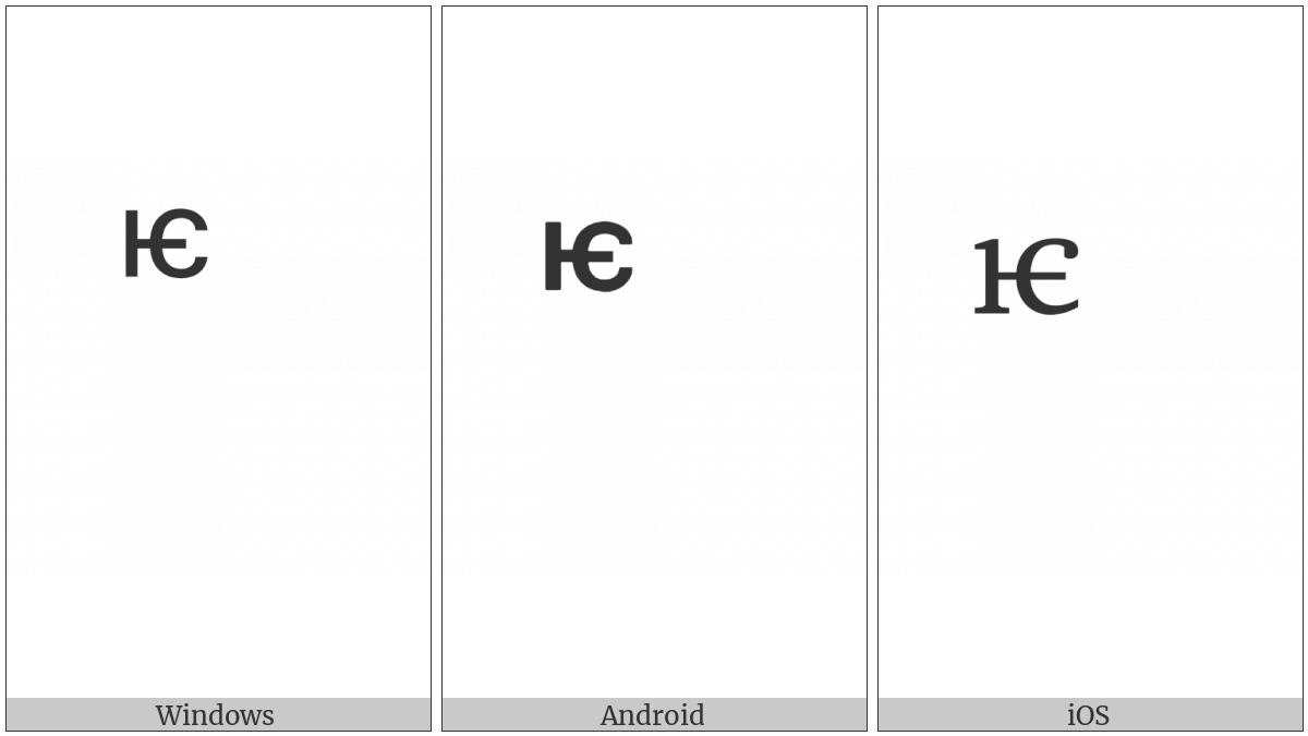 Combining Cyrillic Letter Iotified E on various operating systems