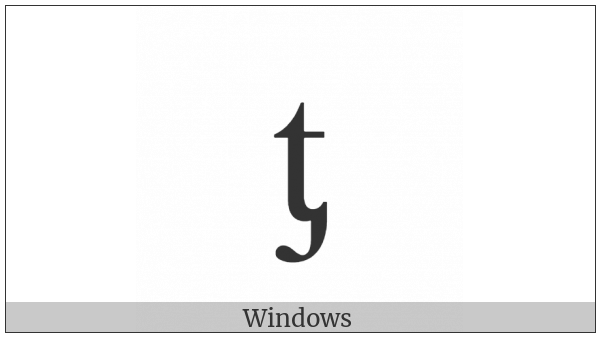 Latin Small Letter T With Palatal Hook on various operating systems