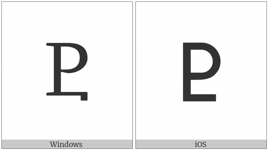 Georgian Capital Letter Tar on various operating systems