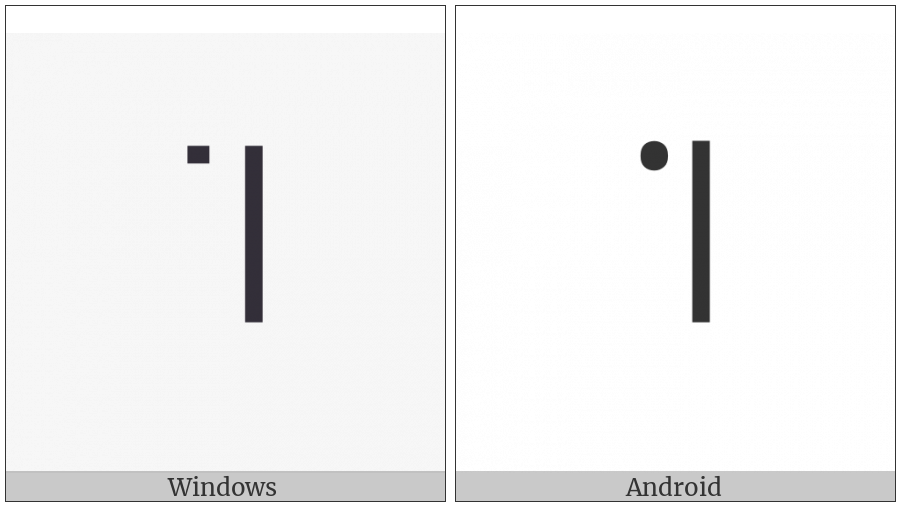 Modifier Letter Extra-High Dotted Tone Bar on various operating systems