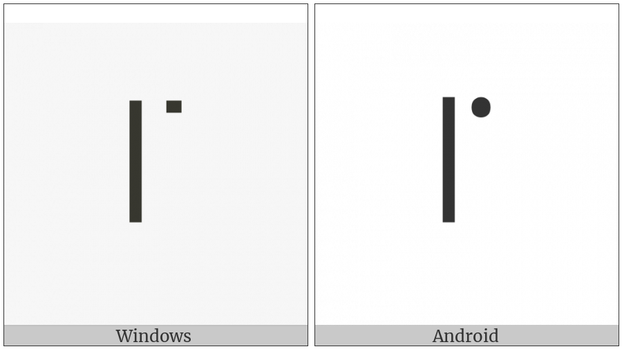 Modifier Letter Extra-High Dotted Left-Stem Tone Bar on various operating systems