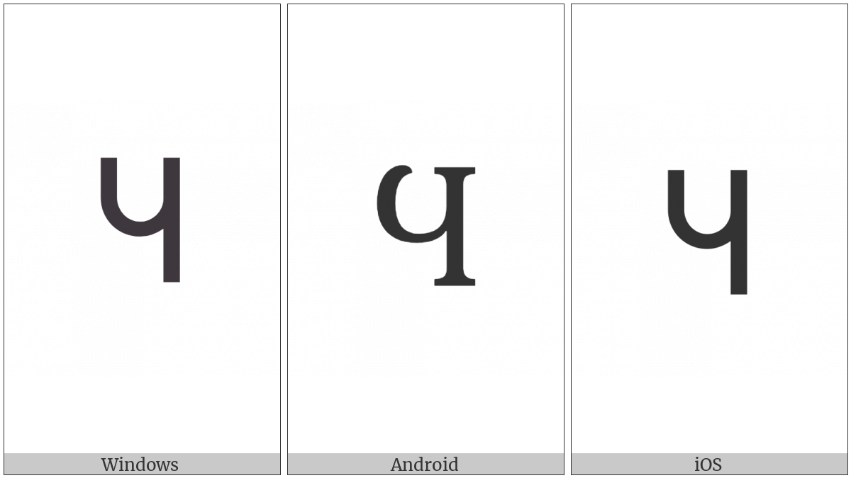 Georgian Capital Letter Qar on various operating systems