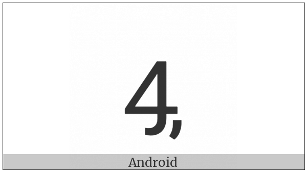 Latin Small Letter Cuatrillo With Comma on various operating systems