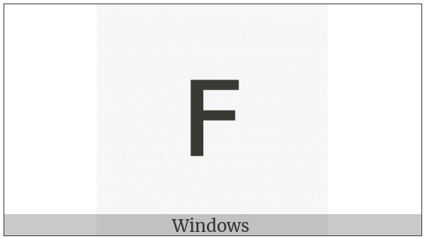 Latin Letter Small Capital F on various operating systems