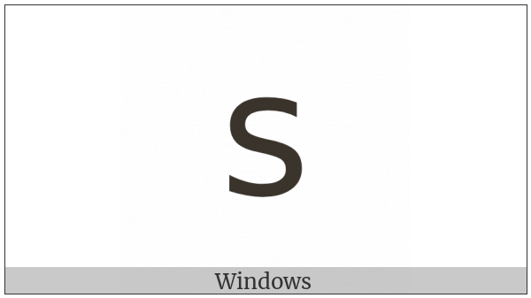 Latin Letter Small Capital S on various operating systems